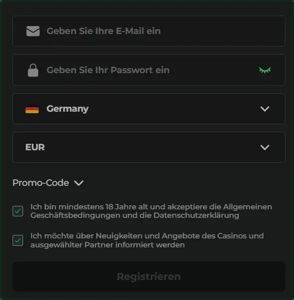 Super Spin Casino Registrierungsprozess